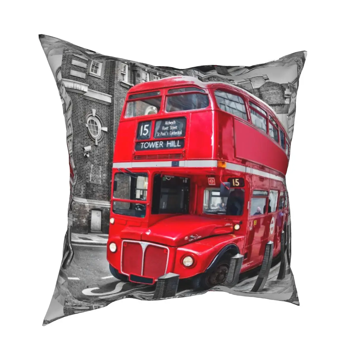 Винтажный чехол для подушки с лондонским автобусом наволочка украшения