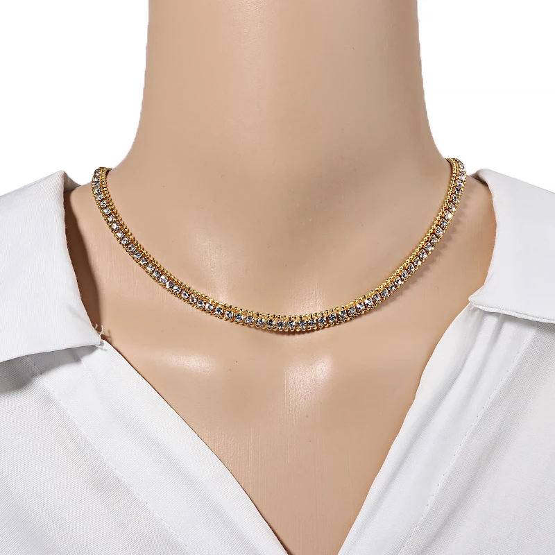 В стиле хип хоп с украшениями ожерелье модное кристаллом Сделай Сам цепь Модные