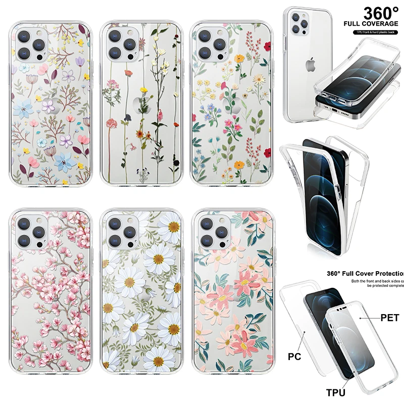 Полностью силиконовый чехол с красивыми цветами для Samsung Galaxy A51 A50 A52 S21 A21S A12 S20 FE S10