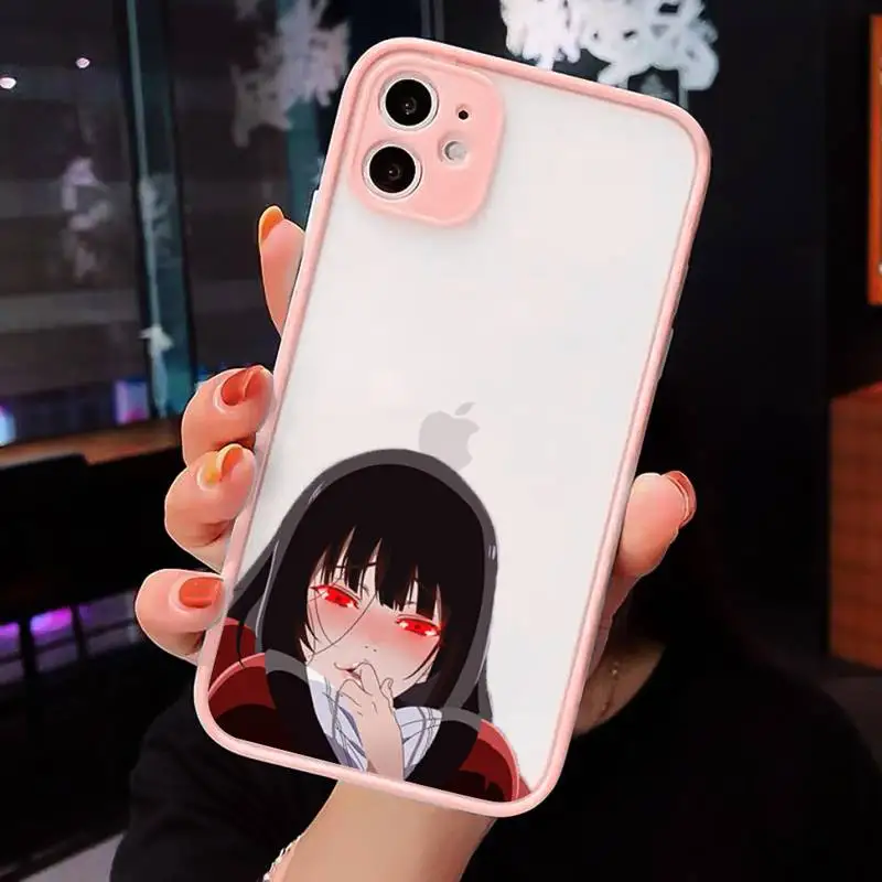 

Kakegurui Jabami Yumeko anime Phone Cases matte transparent For iphone 7 8 11 12 plus mini x xs xr pro max luxury brand cover