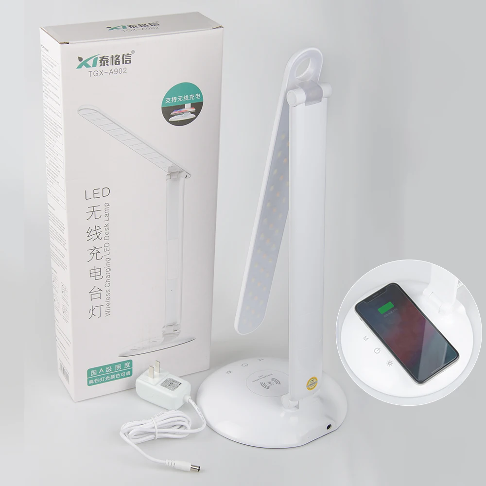 Приглушаемый светодиодный настольный светильник с подставкой для телефона