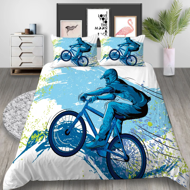 

Thumbedding Riding Bedding Set Sport Style Fresh Energetic Duvet Cover King Queen Twin Full Single Double Unique Design Bed Set