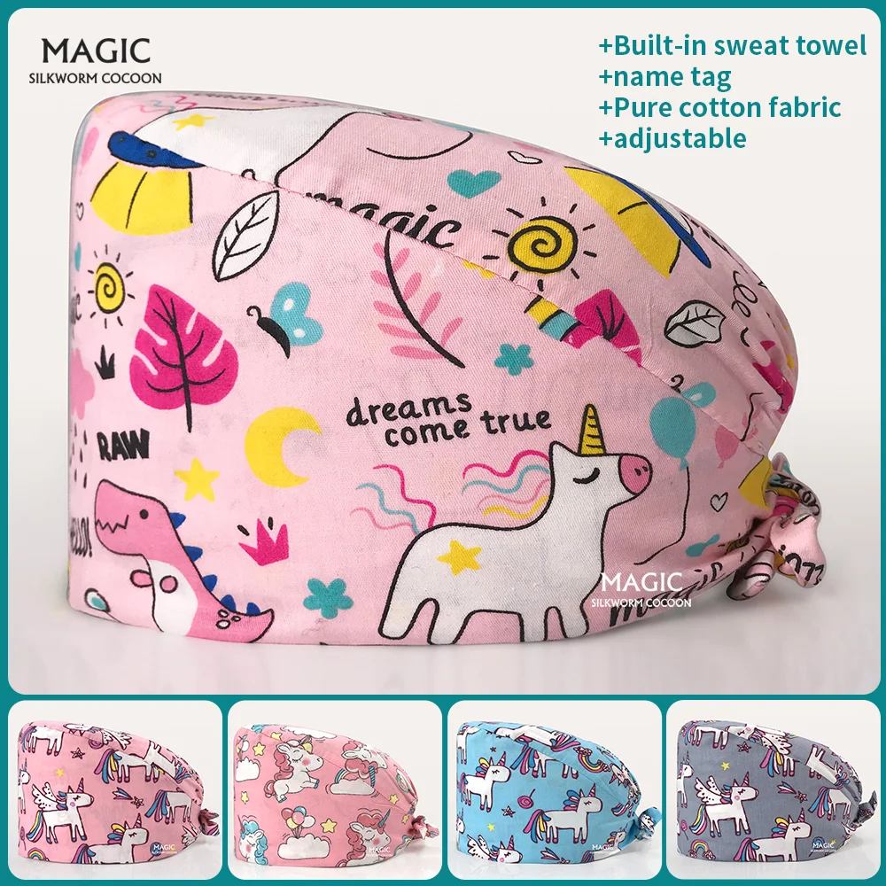 

Doctor Scrubs Cap Pet Clinic Hat Dentist Work Caps Wholesale Cotton High Quality Pet Grooming Nursing Work Hats Medical Work Cap