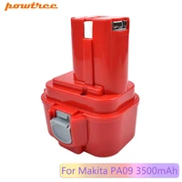 powtree 2 pack 3500mah 9 6v ni mh for makita 9120 rechargeable battery9122 9133 9134 9135 9135a 6222d 6260d pa09 6207d 192595 8