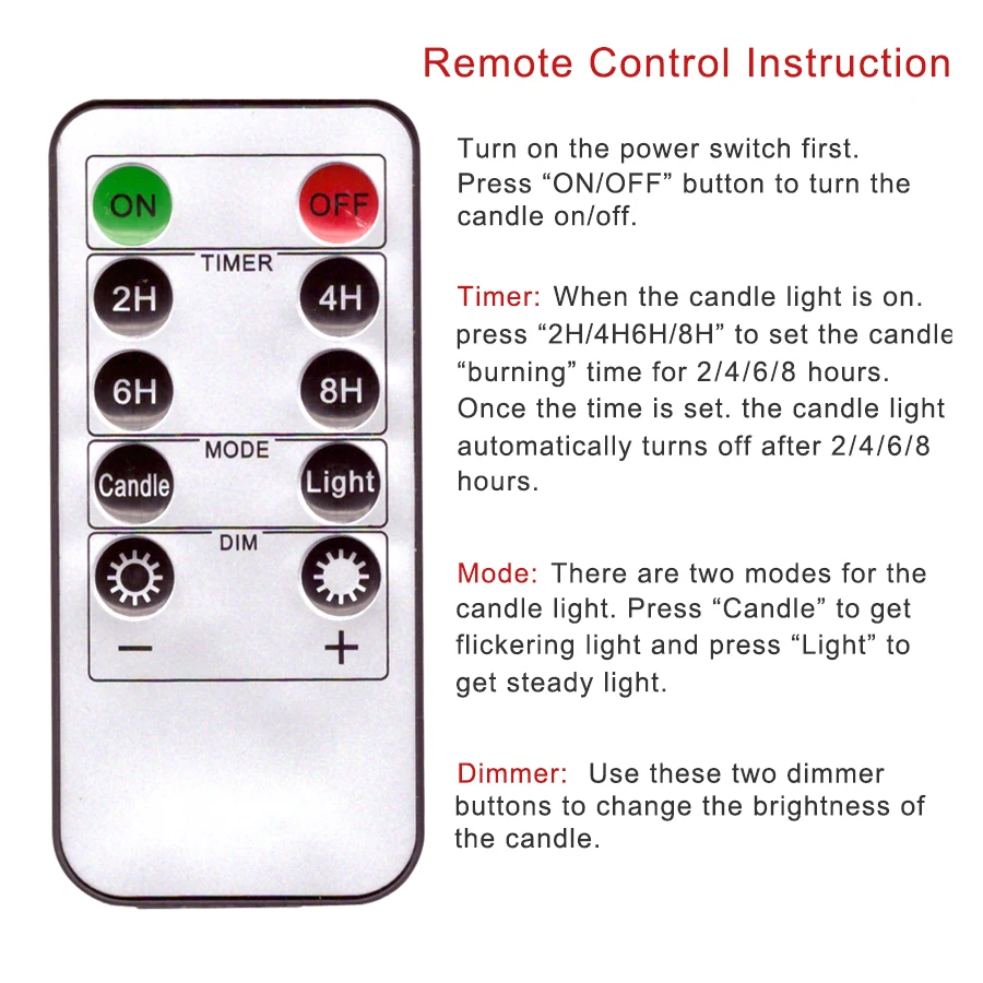 1 шт. светодиодный электронная беспламенная свеча с дистанционным управлением