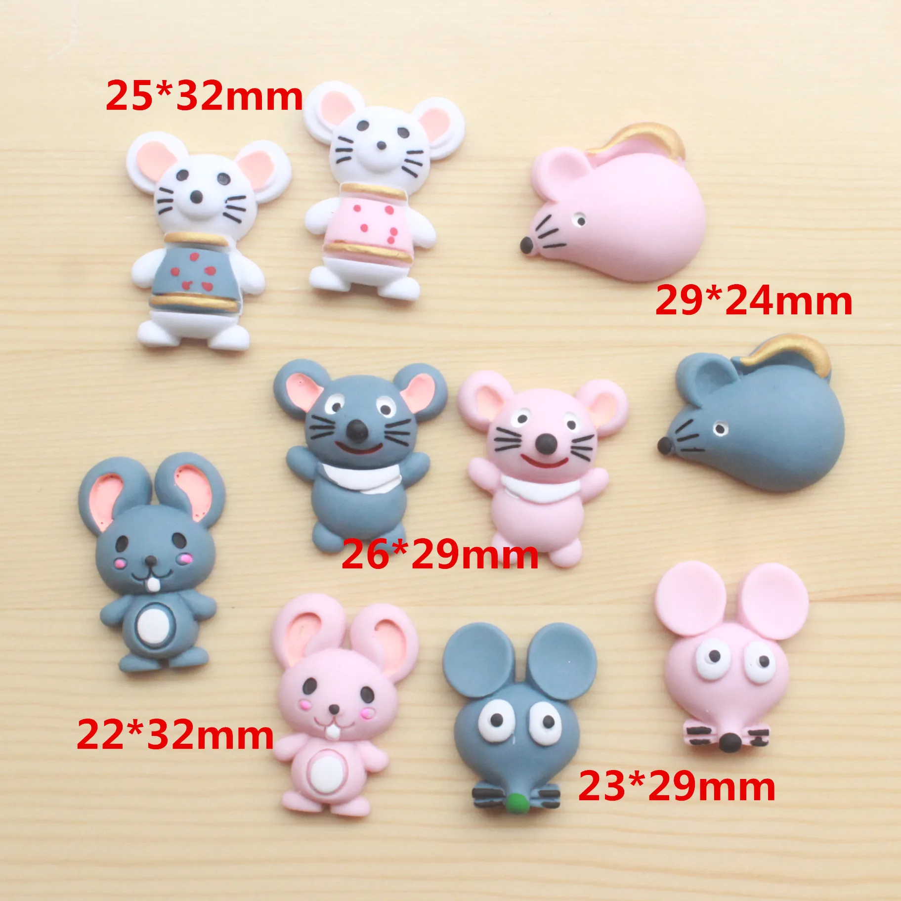 

10pcs/lot kawaii flatback resin cartoon mouse new arrival resin cabochons accessories