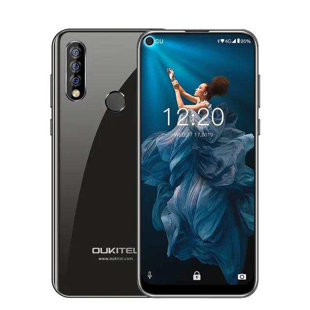 Мобильный телефон OUKITEL C17 Pro, 6,35 дюймов, 19:9, Android 9,0, MT6763, четыре ядра, 4 Гб ОЗУ, 64 Гб ПЗУ, Face ID, 4G LTE, 3900 мАч, аккумулятор, смартфон - Цвет: Black