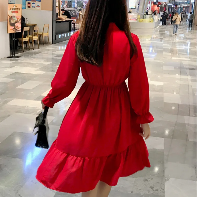 Женское шифоновое платье трапециевидной формы элегантное винтажное с длинным