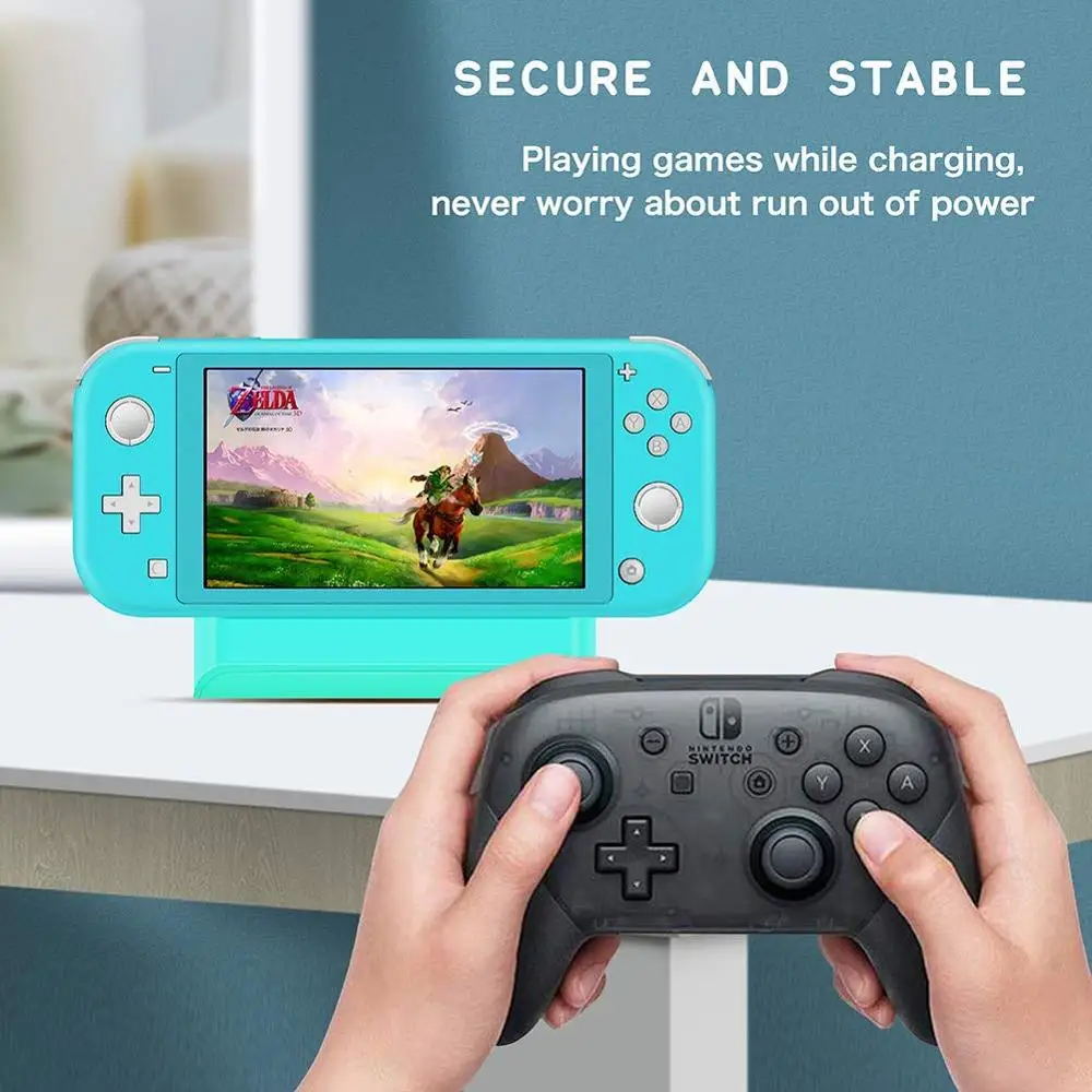 Портативное зарядное устройство для Nintendo Switch Lite док станция мини игр USB подставка