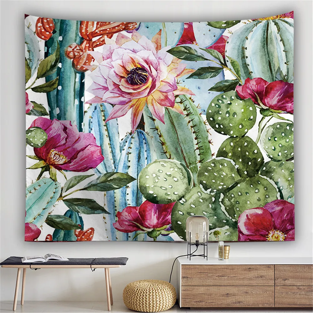 Настенный Гобелен кактус богемное пляжное полотенце одеяло коврик для пикника