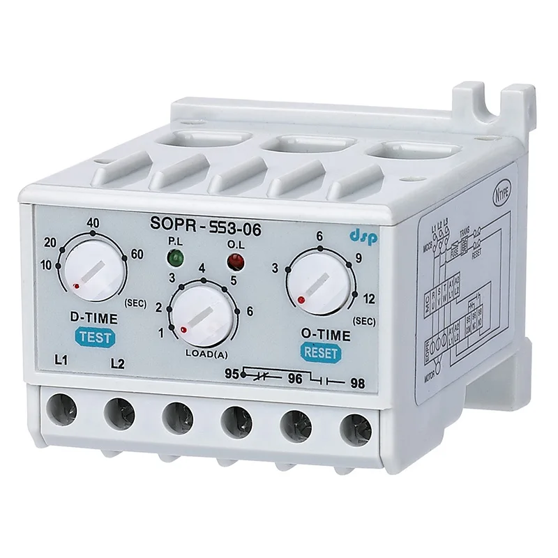 

SOPR-SS3-06 (1-6A) (Un:220VAC) Electronic Relay Motor Protector