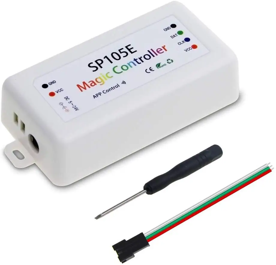 SP108E/107E/105E/110E SPI Wi-Fi Bluetooth пиксель IC музыкальный контроллер на смартфон приложение для WS2812B WS2813 SK6812 полосы DC5-12V