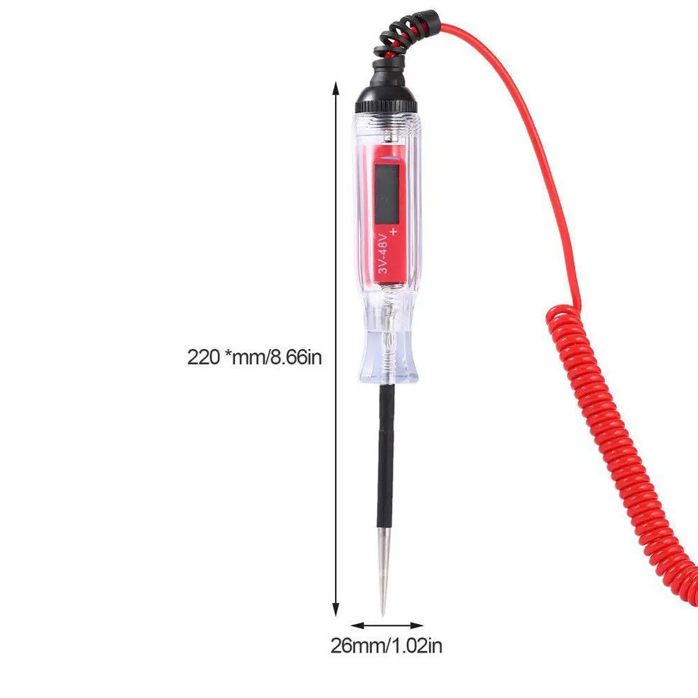 Universal 3-48V LCD Digital Car Truck Electric Circuit Tester Automotive Diagnostic Tool Fuse Short Voltage Power Probe | Автомобили и