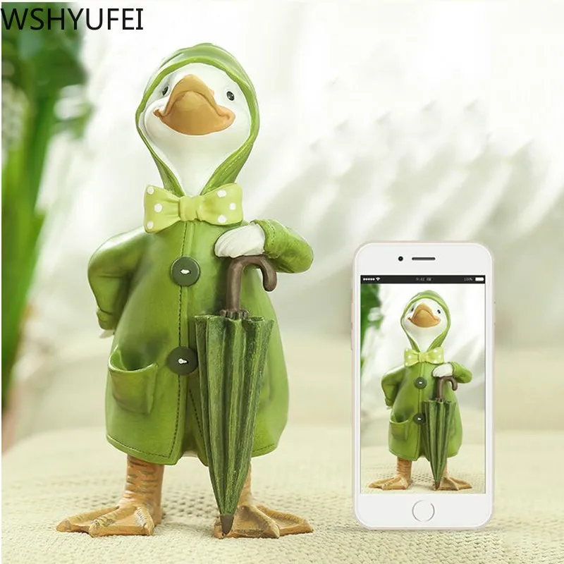 Модные полимерные украшения из зеленой утки креативные простые для дома