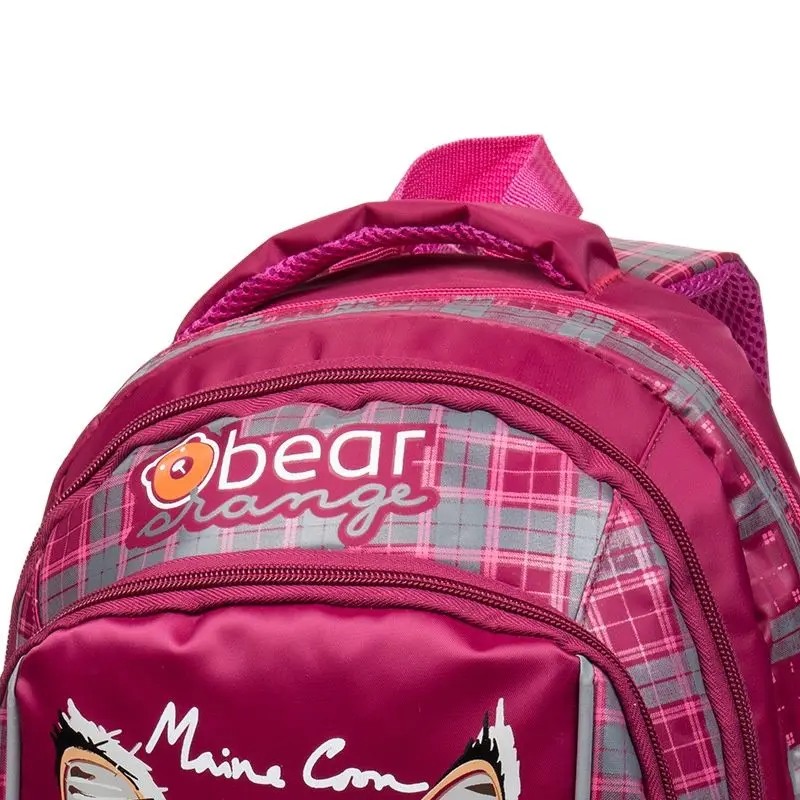 Children School Backpacks for Girls School Bags Cartoon Cute Cat Waterproof Orthopedic Knapsack Primary Grade 1-6 Schoolbag