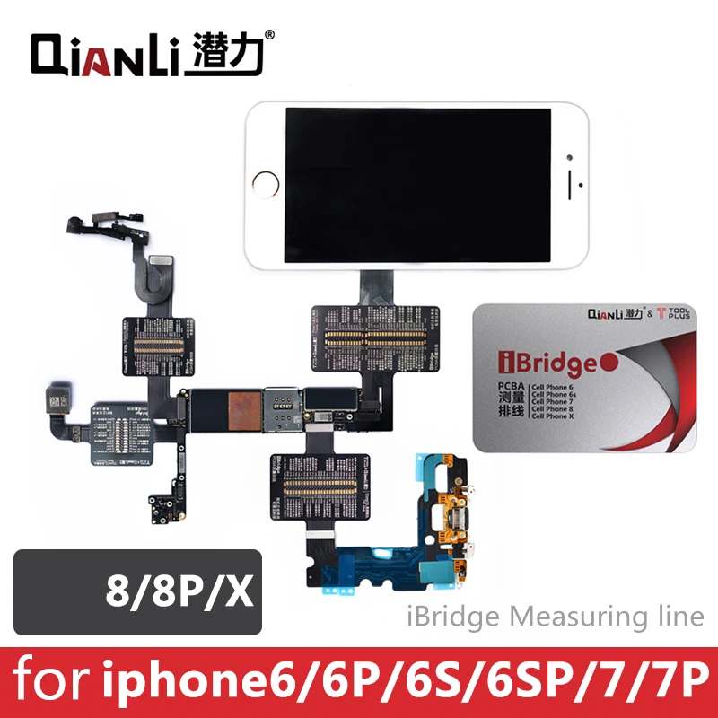 QianLi TOOLPLUS iмост PCBA испытательный кабель для фронтальной камеры/задней камеры/док-разъем/сенсорный тест для iPhone 6 6g 6s 6s p 7 7p