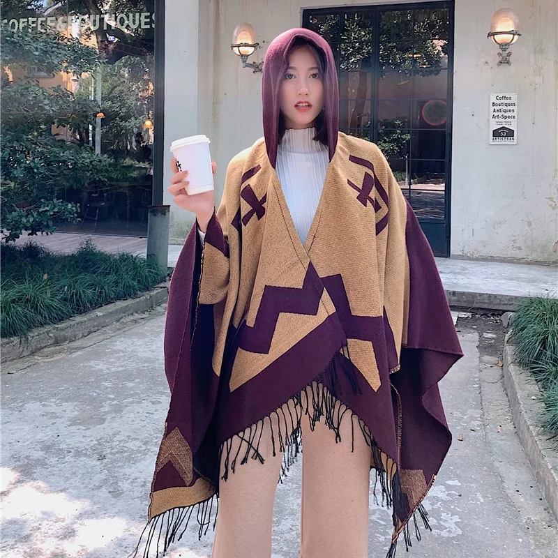 Женское одеяло 2021 пальто из искусственной кашемира зимняя женская накидка