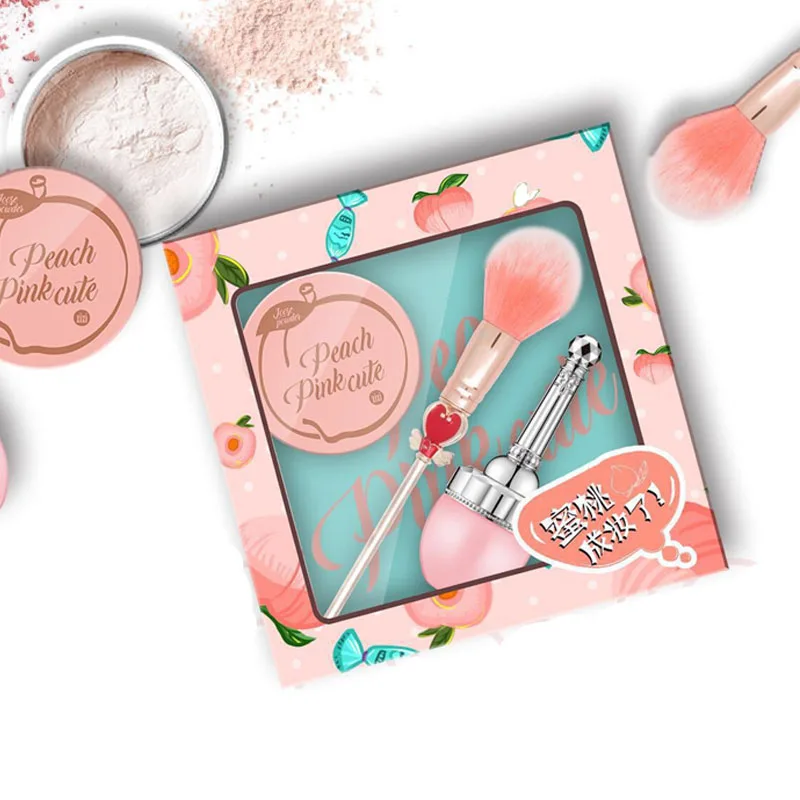 Персиковый набор из трех предметов натуральные бриллиантовые румяна контур лица