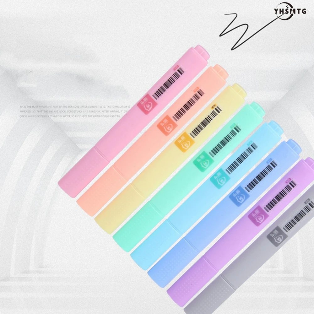

YHSMTG 8pcs/set Macaron Series Creative Fluorescent Pen Highlighter Pencil Candy Color Drawing Marker