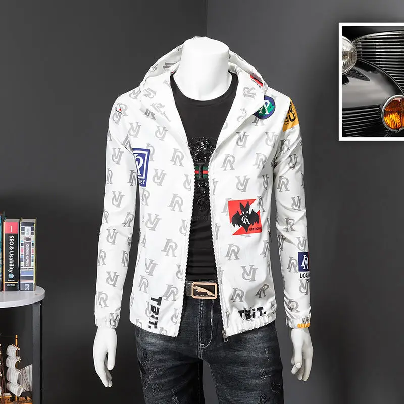 

Spring and autumn coat men's Korean fashion men's jacket students loose and handsome spring coat