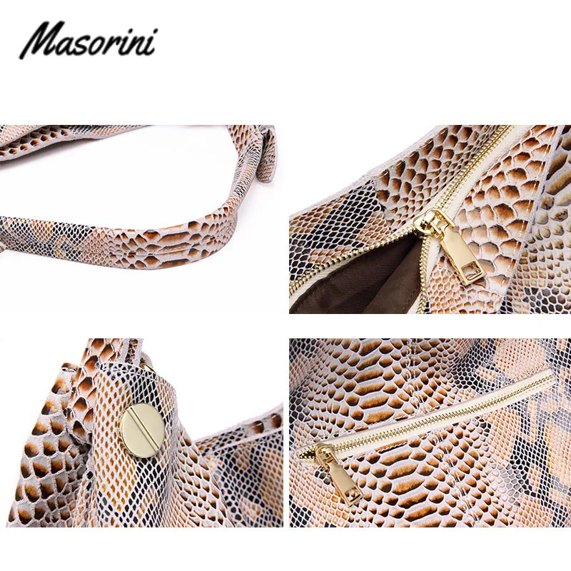 

2020 Fashion Trend Women Tote Bags Genuine Leather Handbag Quality Designer serpentine Shoulder Crossbody Bag Ladies With Zpper