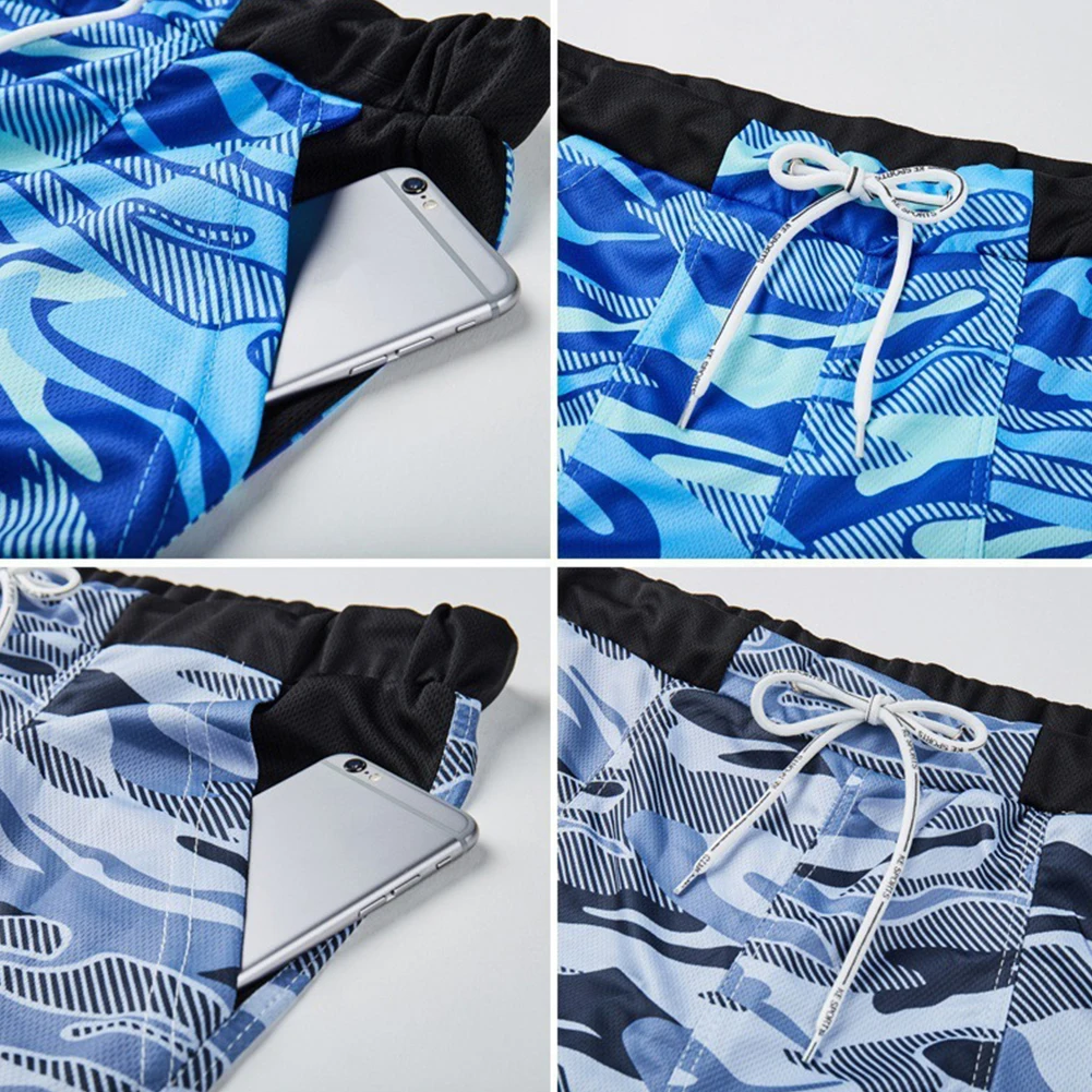 

2020 Men Casual Camouflage Swimming Trunks Drawstring Beach Shorts Briefs Swimwear Sports Suits Surf Shorts Men Swim Trunks