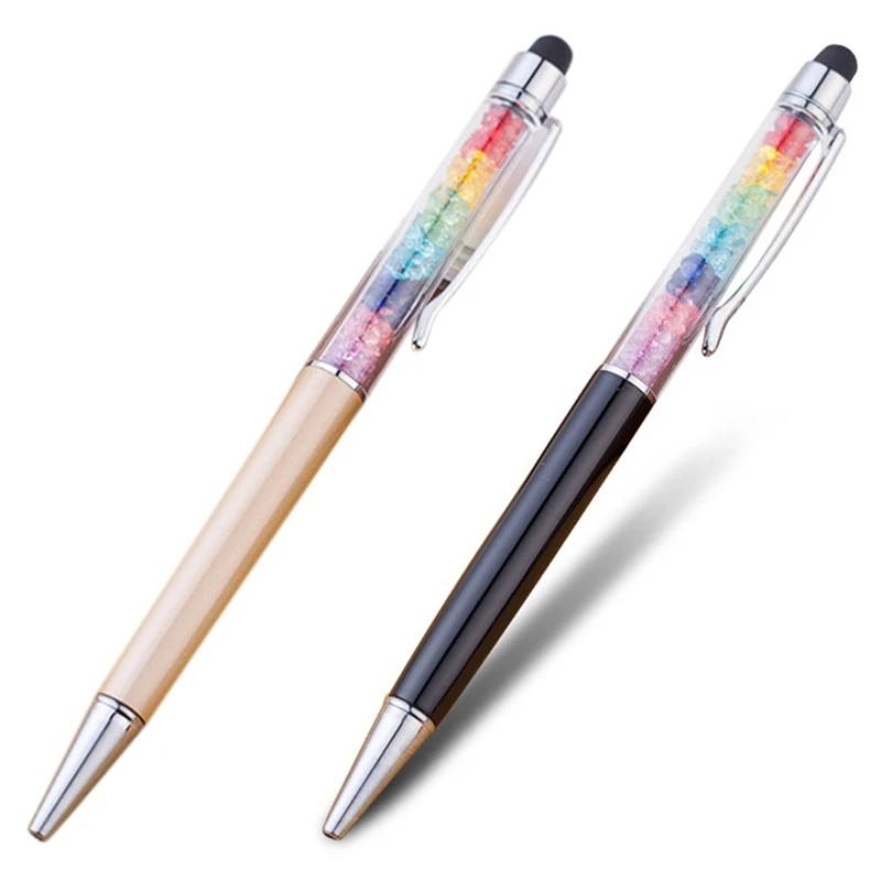 Новинка 2 шт шариковая ручка Радужная Шариковая уникальный дизайн слой золото и
