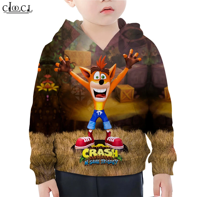 Hoodies 4 Детские игры аварии толстовки Bandicoot 3D принт Одежда для мальчиков и девочек детская толстовка Повседневное Мода Naughty детский пуловер Топы M007 - Цвет: Hoodies 4