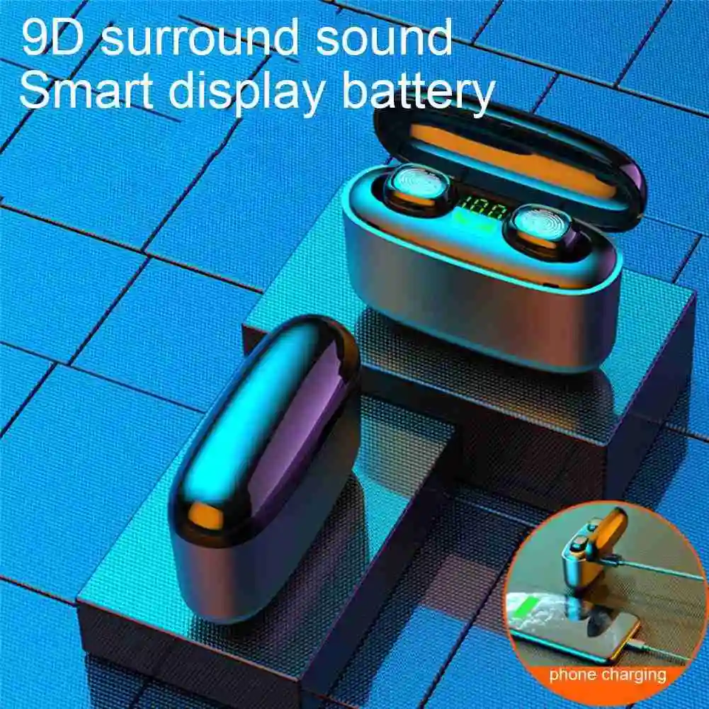 

3500Mah LED Bluetooth Wireless Earphone Earphone Noise Reduction Waterproof Earbuds TWS Sports Earphone