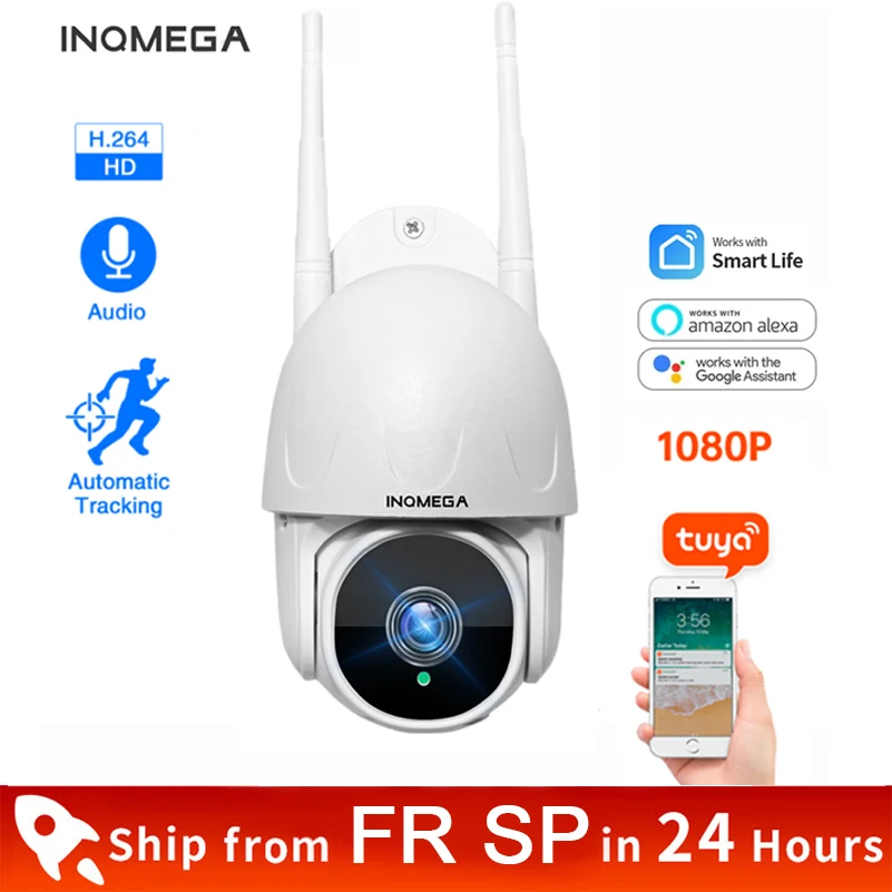 INQMEGA IP Камера Wi-Fi 1080P PTZ Tuya Smart Открытый автоматического отслеживания безопасности
