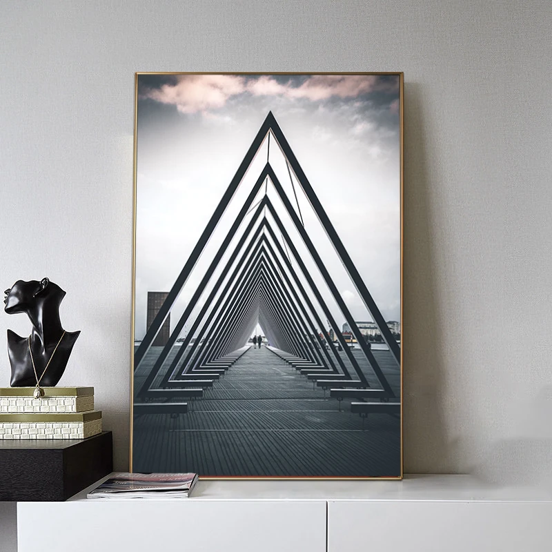 

Здание коридора, красивый настенный плакат, картины, принты, современный ландшафт, эстетические картины на холсте для интерьера, домашний д...