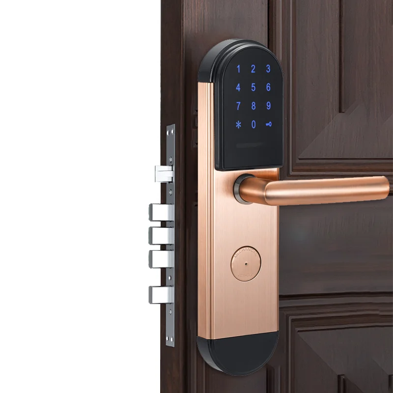 

Office digital keypad door lock keyless M1 card electric lock stainless steel material