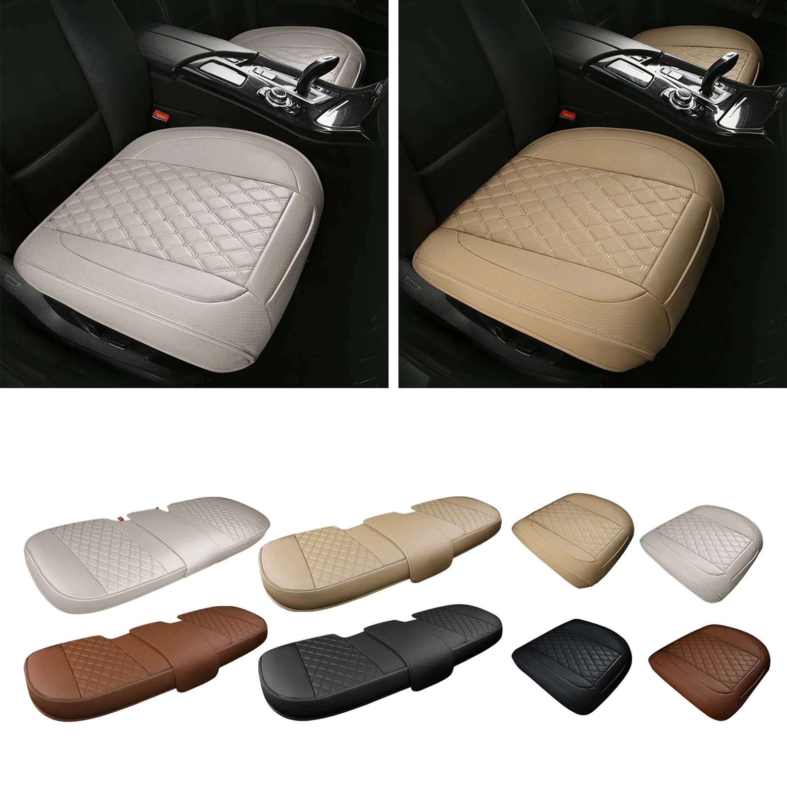 

Universal PU Leather Rear Car Seat Cover Cushion Mat Non Easy to install