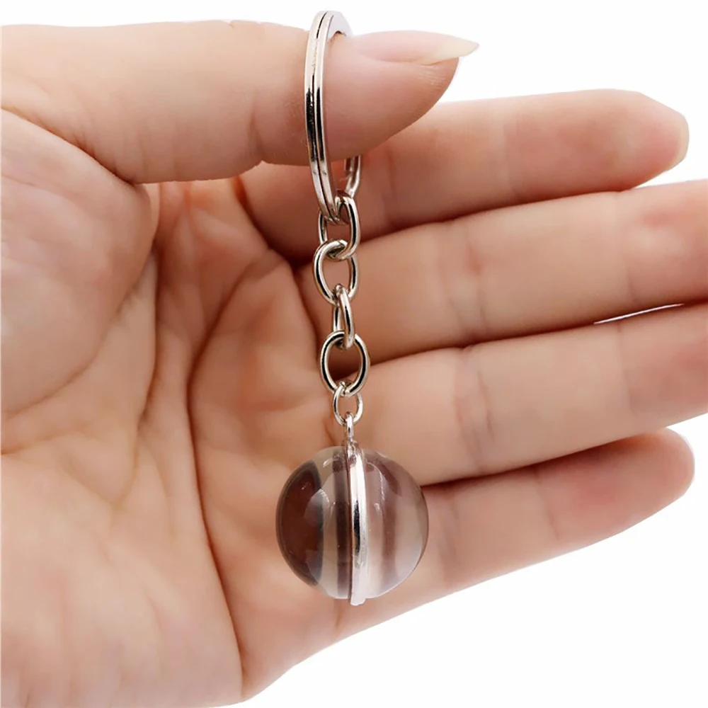 

Fashion Design Solar System Planet Keyring Galaxy Nebula Space Keychain Moon Earth Sun Double Sides Glass Ball Keychain Gifts