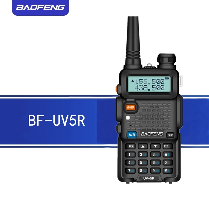 BAOFENG UV5R портативная рация 5 Вт UHF/VHF Двухдиапазонная двухсторонняя 1800 мАч емкость