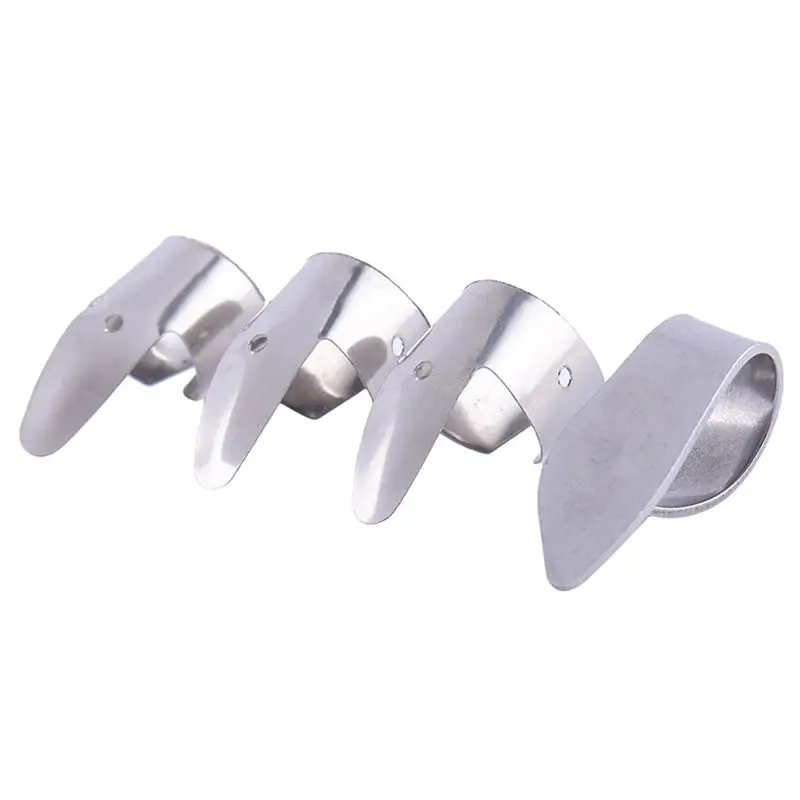 

3 Metal Finger Picks + 1 Thumb Pick Set Guitar Fingerpicks For Guitar Dobro Banjo,etc.