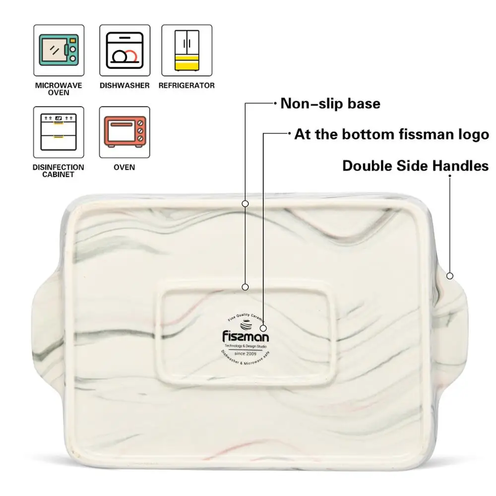 Керамическая тарелка для выпечки FISSMAN овощей Западная противень выпечки| |