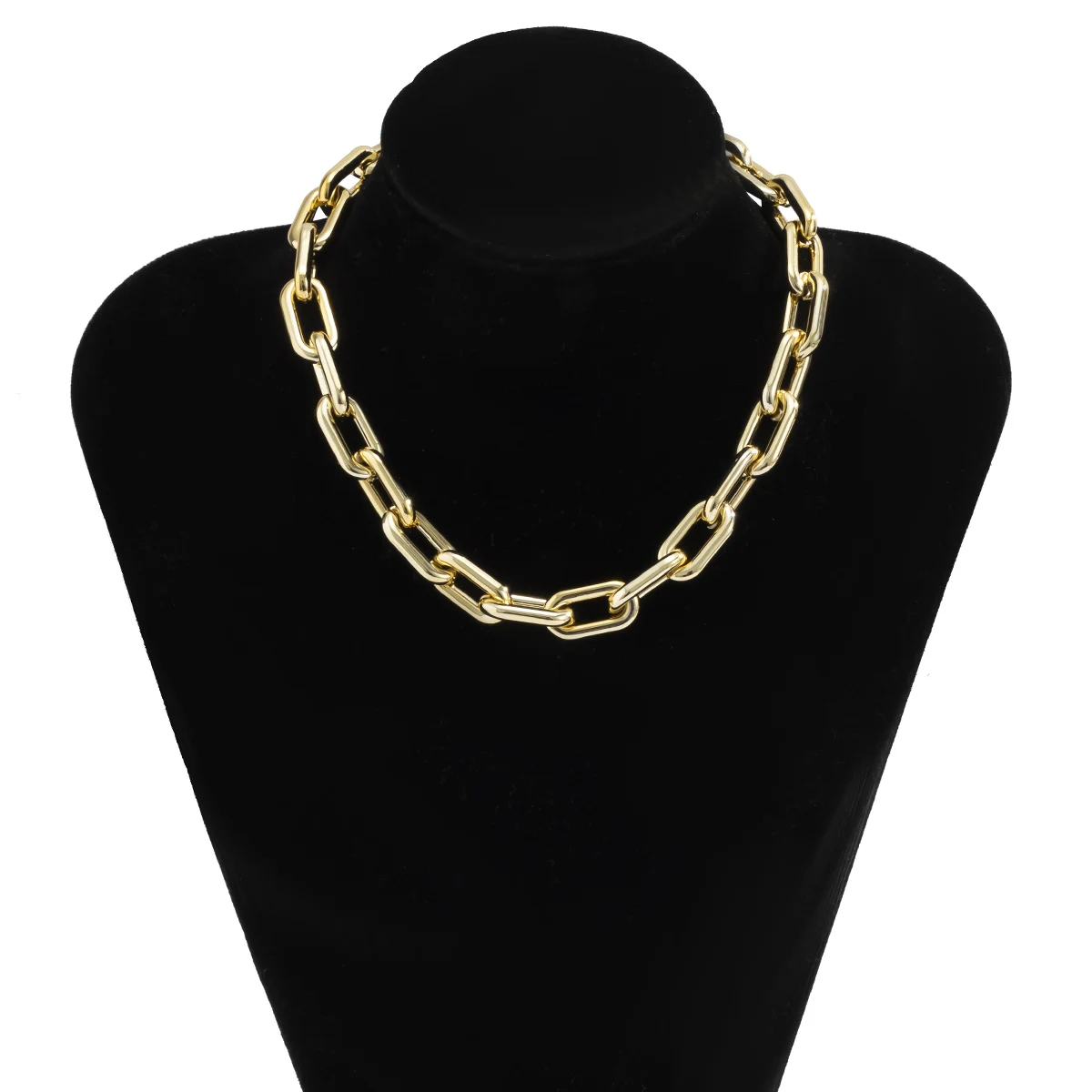 

Punk HipHop Chunky Thick Acrylic Chain Necklace Fashion Charm Geometric Choker Necklace For Women Boho Creative Collar Jewelry