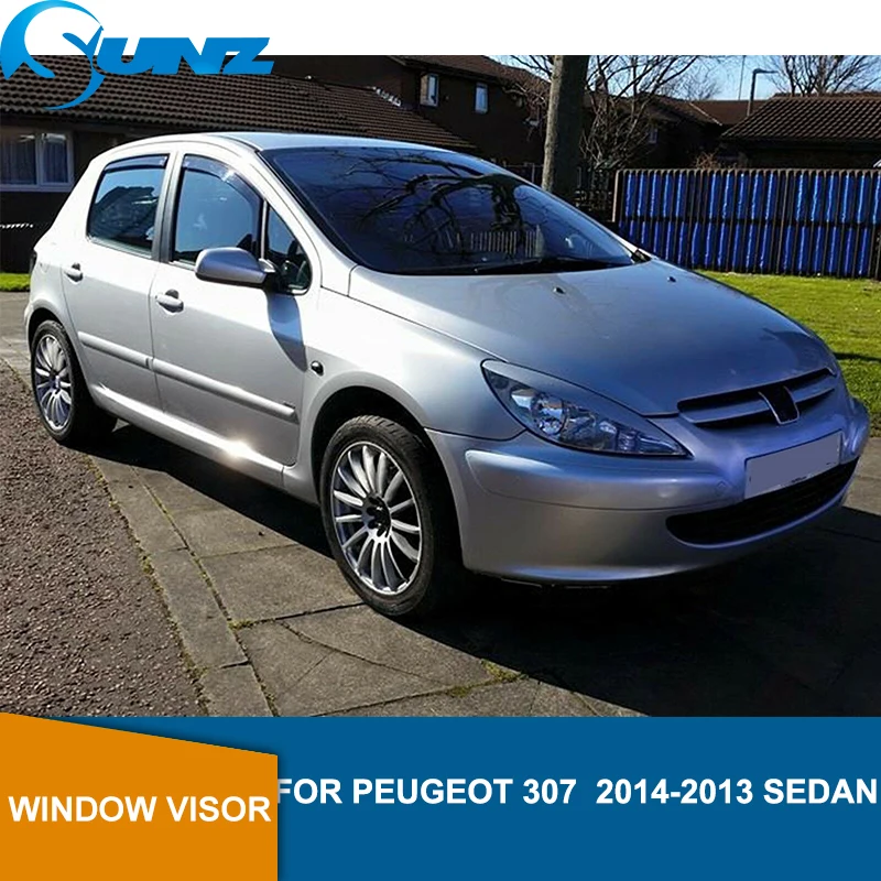 Боковые оконные дефлекторы для PEUGEOT 307 2004 2005 2006 2007 2008 2009 2010 2011 2012 2013 Черный