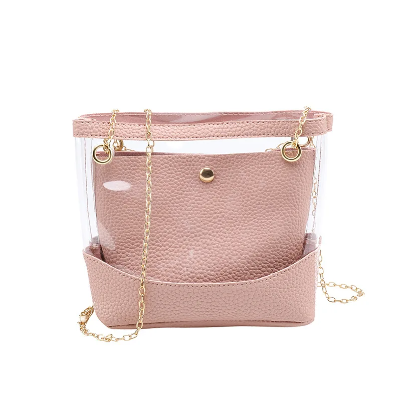 Женская прозрачная сумка из ПВХ модная через плечо сумки мессенджеры для женщин
