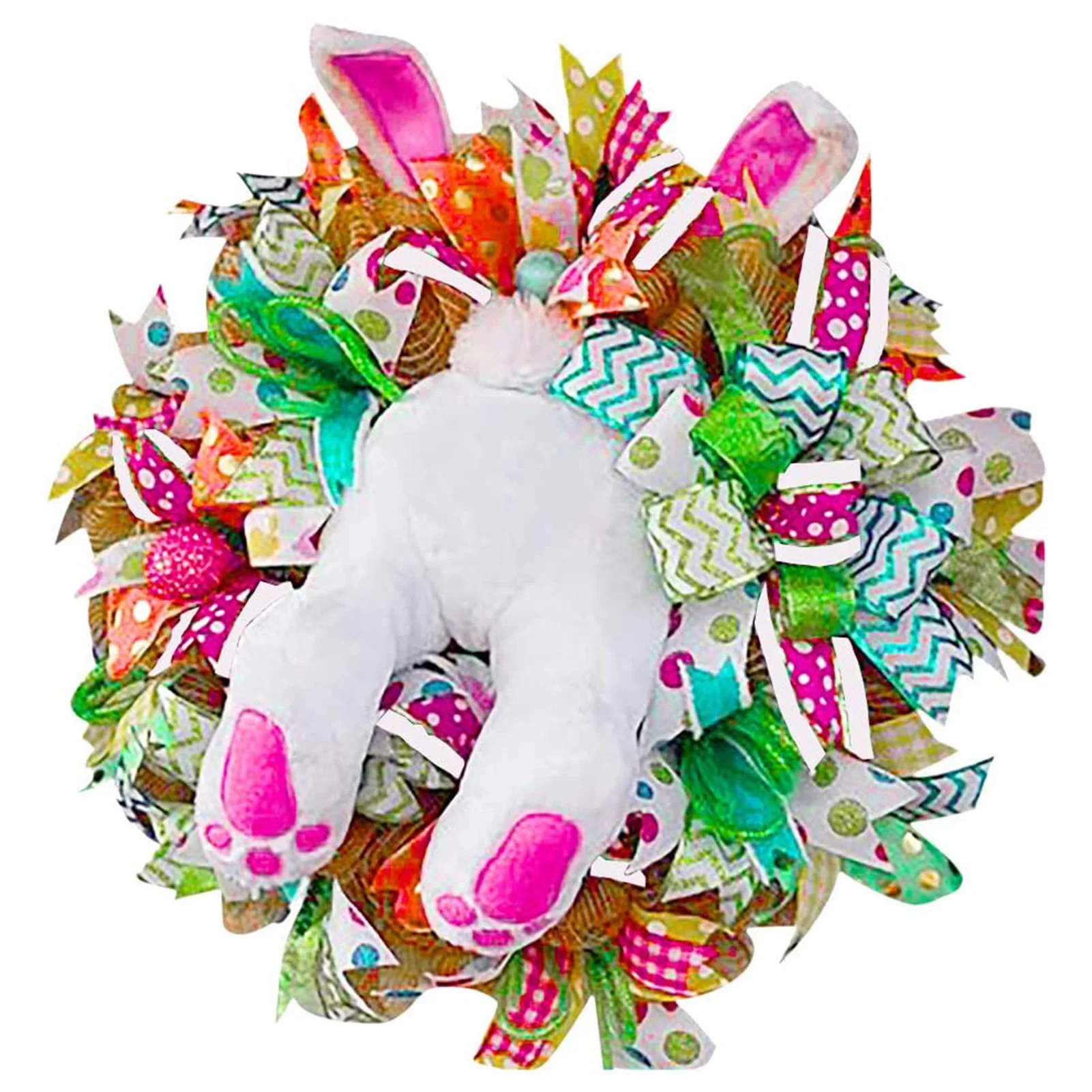 

Rabbit Scarecrow Wreath Wall Hanging Pendant Decorations for Easter Party VJ-Drop