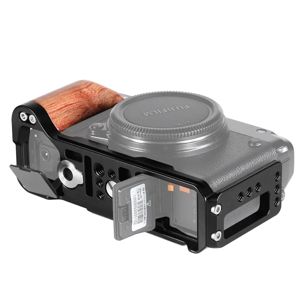 SmallRig l-кронштейн пластина с деревянной ручкой для FUJIFILM GFX 50R Arca-Swiss стандартная Монтажная пластина L-2339