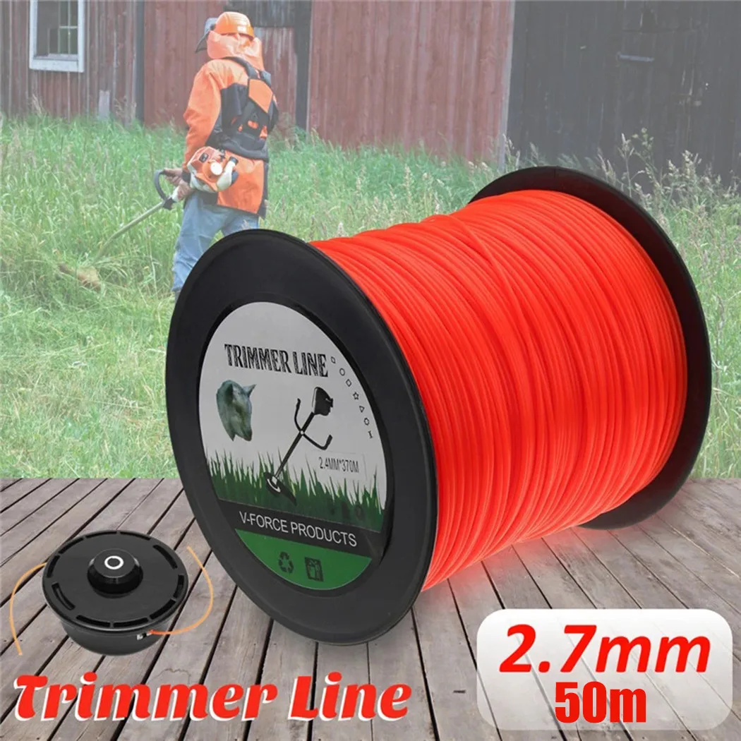 50m Brushcutter Line Trimmer Line For Stihl Strimmer Wire String Trimmer 2.7mm Cord Brush Cutter Spare Parts Garden Tool