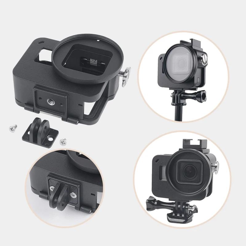 CNC защитный чехол из алюминиевого сплава для GoPro Hero 7 6 5 черный с 52 мм УФ линзами Go Pro