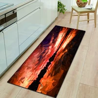 oil series painting entrance doormat kitchen rug living room decorative non slip flannel carpets