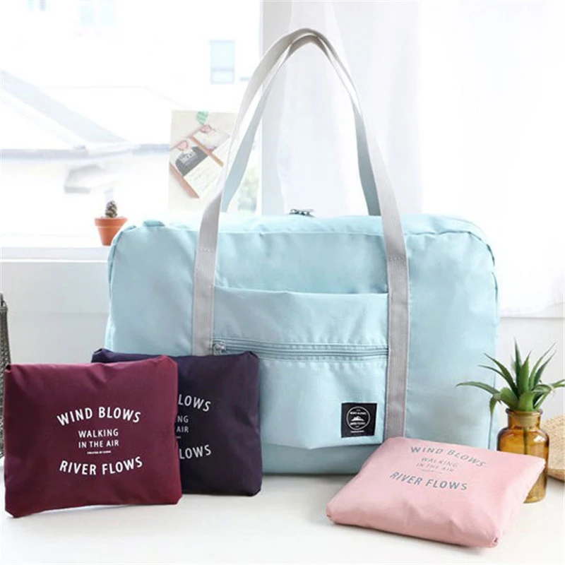 

Foldable Travel Bag Large Capacity Water Proof Shopping Shoulder Bag Unisex Luggage Clothes Storage Bag New Trend Spring