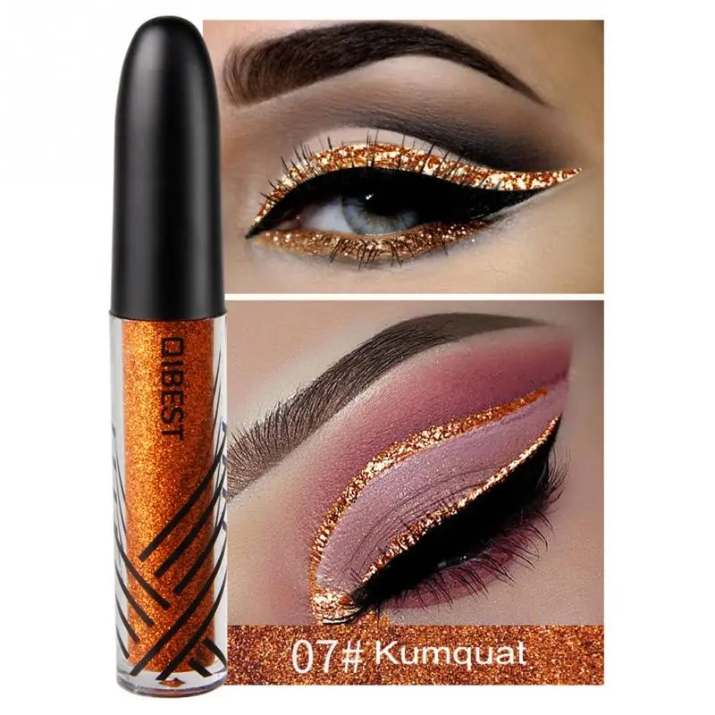 QIBEST 13 colors Liquid Glitter Eyeliner Waterproof Long Lasting Eyeshadow Shimmer Sparkling Makeup Diamond Eyeliner Cosmetic
