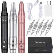 Wireless Permanent Makeup Machine for Eyebrows Miroblading Eyeliner Lip Microshading Professional PMU Machine Tattoo Pen Gun Kit