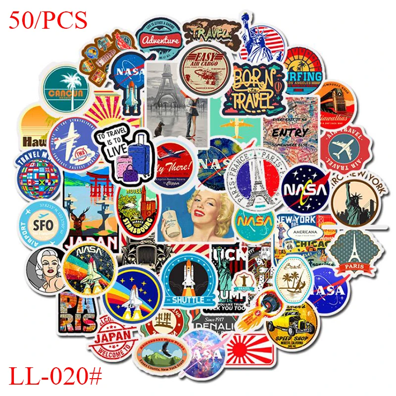 LL 020 #50/за штуку Бесплатная доставка пейзажей ПВХ Стикеры искусство ремесла