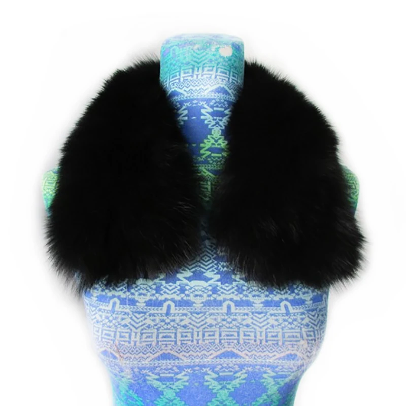 Воротник из 100% натурального Лисьего меха квадратный воротник модные шарфы